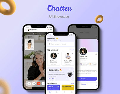 Chatter - Educational chatting app - UI Showcase
