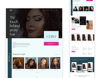Exquisite Hair Beauty Website - Landing Page