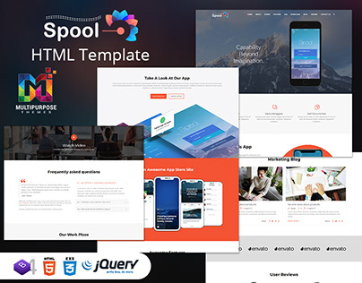 Spool One Page Parallax HTML Template