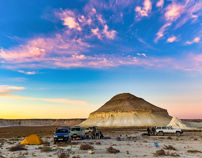 Mountain-Yurt in sunset splendor, Bazzhira