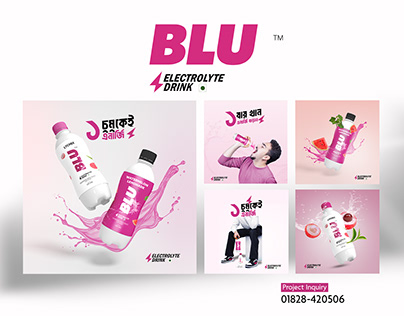 BLU Electrolyte Drink Branding - Promotional Design