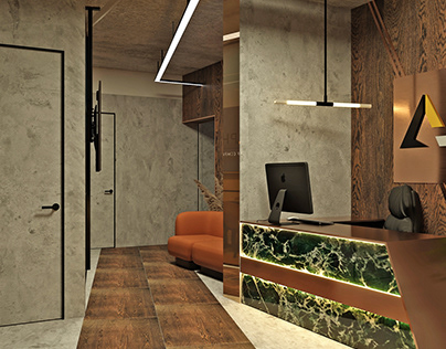 Dark Office Interior Design | Интерьер офиса