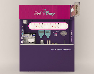 PinkBerry Armenia kiosk design project