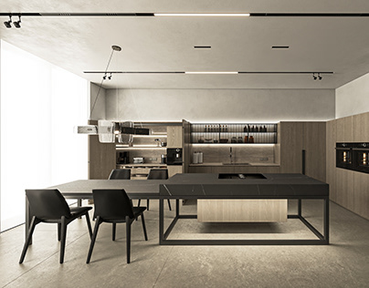 Andabata project. Living room & Kitchen