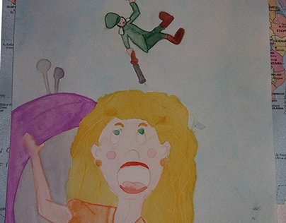 Ilustração Infantil do texto "Sopa de Letras"