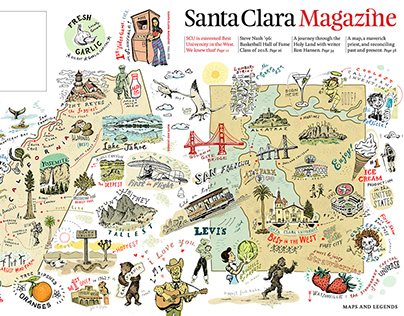Santa Clara Magazine Cover Illustration