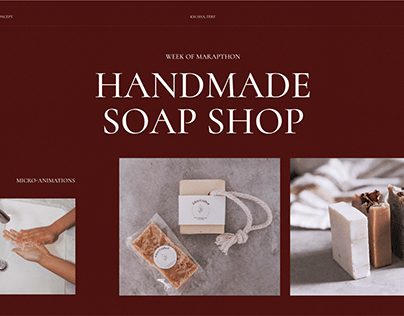 Handmade soap shop | Design concept | E-commerce