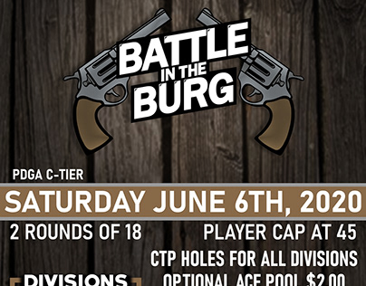 Battle in the Burg 2020 Tournament Flyer