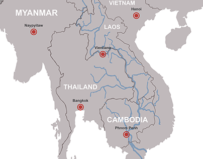Mekong river area map for UNOPS