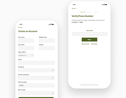 Onboarding process of a mobile trading app.