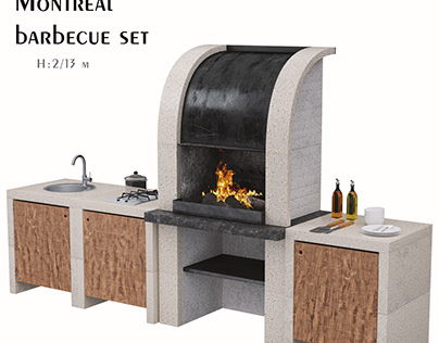 Montreal Barbecue Grill Set (1 Barbecue)