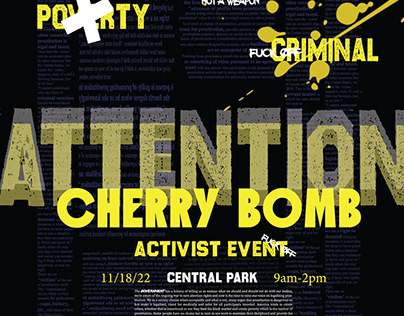 Cherry Bomb Activist Event: Typography