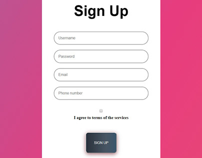 Simple SignUp Form
