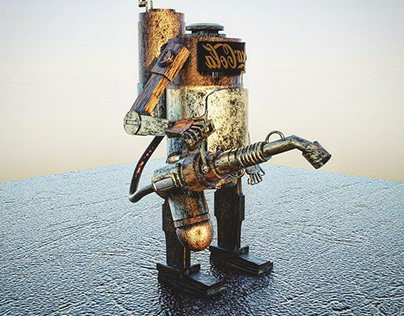 coke robot 3d