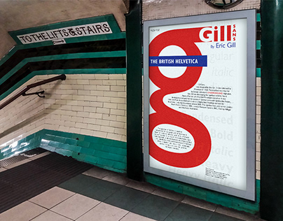 Typographic Poster on Gill Sans Typeface