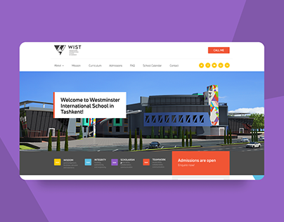 Website for Wist school in Tashkent