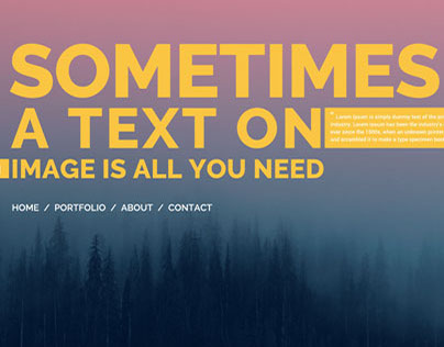 Text on image experiment