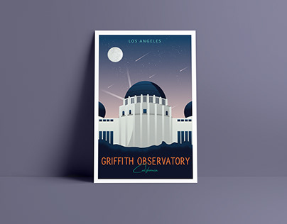 Griffith Observatory, Los Angeles : Poster Design