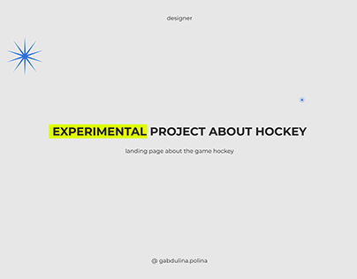 Experimental project about hockey