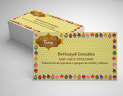 Business card for CUPCAKE Factory - Chile