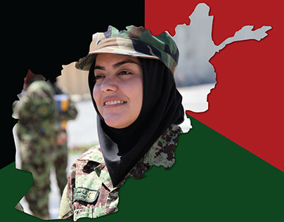 Poster design For Afghan National Women's Army .
