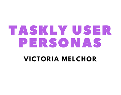 Taskly: User Personas
