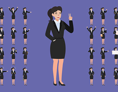 Businesswoman Character Poses