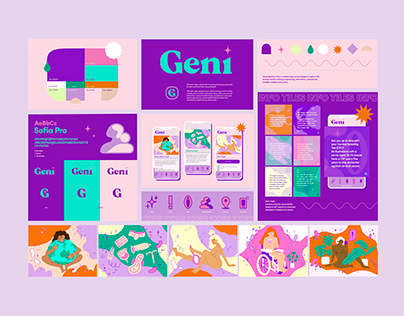 Geni Logo and Branding + Illustrations