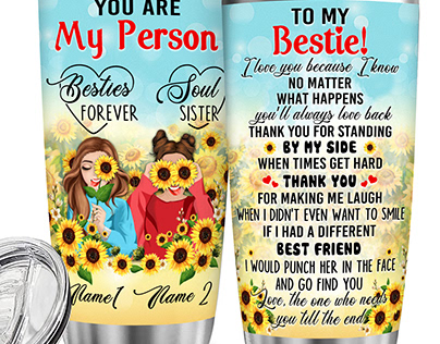 Personalized You Are My Person Besties Forever Tumbler