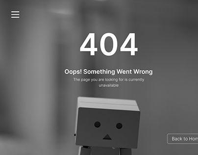 404 Page Design Daily UI Challenge #008