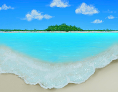 Beach illustration.
