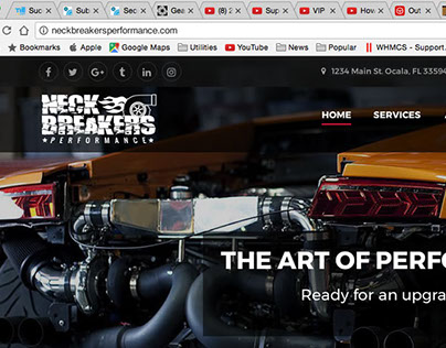 Neck Breakers Website - Draft Mockup