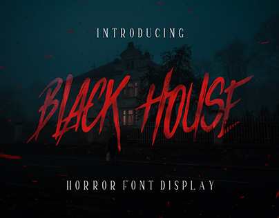 Black House - Horror Font Display