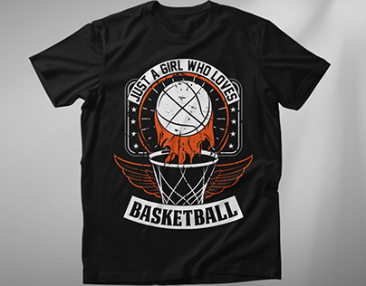 Basketball t-shirt design, basketball element vector