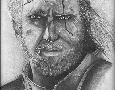 Pencil drawing Geralt of Rivia August 2020