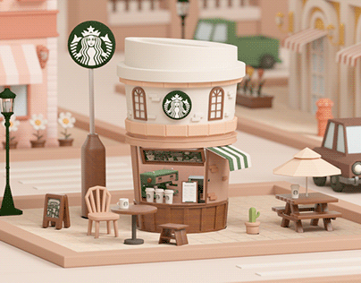 Starbucks in paper cup
