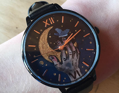 Custom Enamel Painted Watch