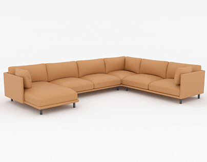 3D Realistic Lather Sofa Texturing