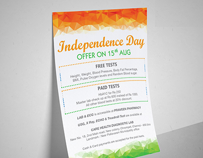 INDEPENDENCE DAY FLYER for CARE HEALTH