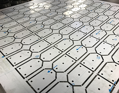 CNC punched plastic coated sheet metal