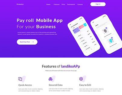 MimiApp | App Landing page