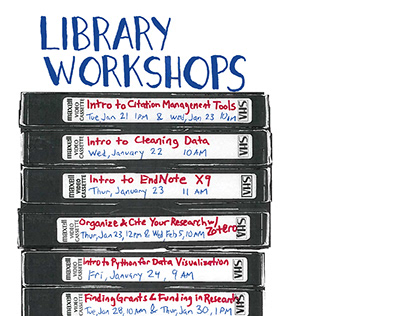 Tulane Libraries Workshops Flyers Spring 2020