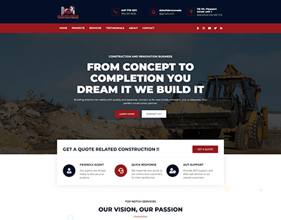 S&B Builders Construction Website