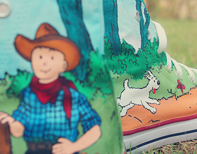 TinTin Hand Painted Shoes