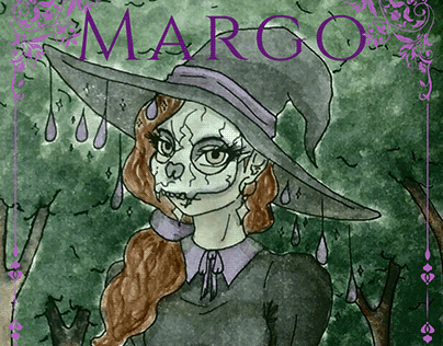 Margo, authorial work watercolor dot