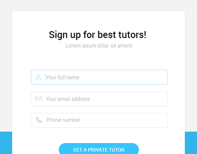 Creative and Simple Signup form.