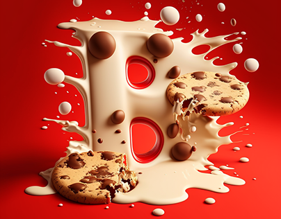Ai Milk & Cookies Typography, Artificial Intelligence