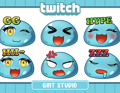 Slime Twitch Emotes Page