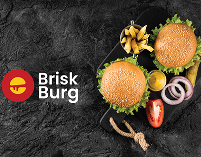 Brisk Burg. Logo for a burger shop