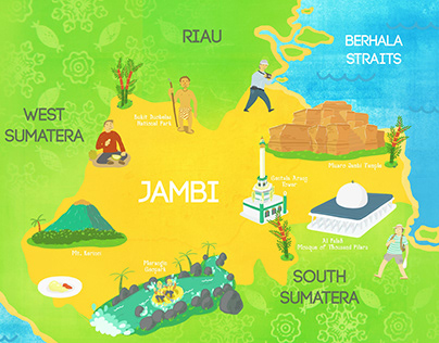 Jambi Tourism Map
